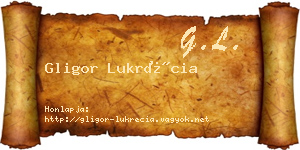 Gligor Lukrécia névjegykártya
